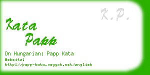 kata papp business card